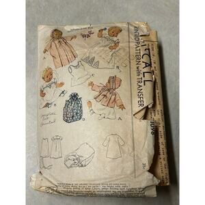 Vintage 1943 McCall Pattern #1098 Infant Layette One‎ Size